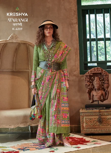 Atrangi By Kreshva Silk Designer Party Wear Saree Wholesale Price In Surat

